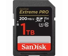 Atminties kortelė SanDisk SDXC 1TB Extreme Pro 200/140 MB/s V30 UHS-I U3 atmintis