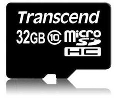 Atminties kortelė Karta Transcend 10M Micro SDHC 32 GB Class 10 (TS32GUSDC10M)