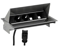 Bachmann BACHMANN CONEO SET 2x lizdas su įžeminimu 2x ABD, sidabrinis
