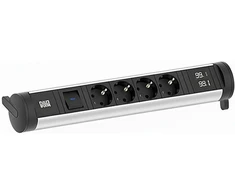 BACHMANN CYCLE Base 4xCEE7/3 1xSchalter 1xUSB A/C 22W 0,2m GST18