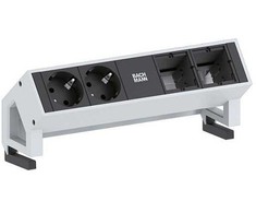 Bachmann DESK2 ilgintuvas su 2 lizdais, baltas (902.411)
