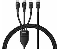 „Baseus Rapid“ serijos 3 viename USB-A 100 W 1,5 m, juodas