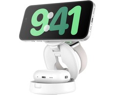Belkin „Boost Charge“ sulankstomas akumuliatorius, 3 viename, įkroviklis, Qi2, su WIZ034kqWH