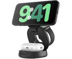 Įkroviklis Belkin Boost Charge magnetyczna 3w1 składana Qi2 15W Juoda (WIZ034KQBK)