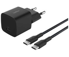 Belkin „BOOST Charge“ 25 W USB-C įkrovimo lizdas, PD/PPS, 1 m, WCA012kq1MBK-B6