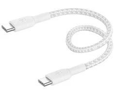 Kabelis USB Belkin USB-C - USB-C 0.15 m Baltas (CAB004BT0MWH)