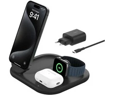 Belkin BoostCharge Headphones, Išmanusis telefonas, Išmanusis laikrodis Juodas USB Wireless charging Fast charging Indoor