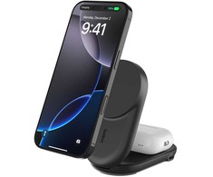 Įkroviklis Belkin Įkroviklis magnetyczna Qi2 25 W, składana 2w1, maitinimo šaltinis 45W, juoda
