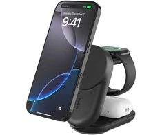 „Belkin UltraCharge 25W Qi2“ magnetinis 3 viename sulankstomas įkroviklis, juodas WIZ037kqBK