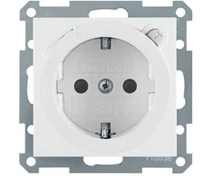 Berker 47088989 Fi- SCHUKO-Steckdose 30mA polarweiss glänzend S.1 B.3 B.7