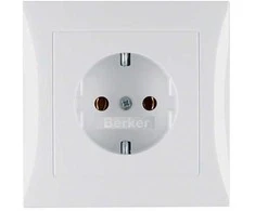 Berker 4742 89 89 SCHUKO Steckdose Abdeckplatte pws