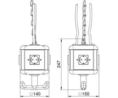 Bettermann OBO VH4/N6 34904B1 Energieversorgungseinheit IP20 4xSchuko