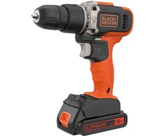 Black &amp; Decker Juodas &amp; Decker Suktuvas-gręžtuvas Juodas &amp; Decker BCD001C1-QW; 18 V; 1x1,5 Ah akum.+ pakrovėjas
