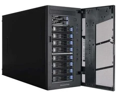 „Bluechip SERVERline T40322s“ serveris, 1,92 TB bokštas, „Intel® Xeon Sidabrinis 4410Y“ 2 GHz, 32 GB DDR5-SDRAM, 500 W
