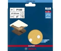 Bosch C470 švitrinis popierius 125mm, G100, 5 vnt