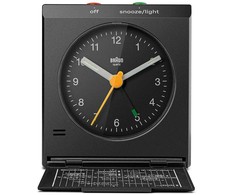 Braun BC 05 B Quartz Foldable Alarm Clock Juodas