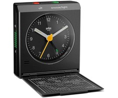 Braun BC 05 B Quartz Foldable Alarm Clock Juodas