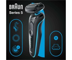 Braun | Shaver | 51-M1200s | Operating time (max) 50 min | Wet &amp; Dry | Juodas/Mint
