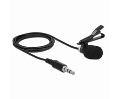 DELOCK Tie Lavalier Microphone Omnidirectional with Clip 3.5mm stereo jack male 3 pin + Adapteris Cable for Išmanusis telefonas and Planšetė