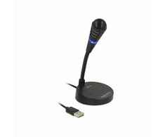 Delock USB Mikrofonas mit Standfu und Touch-Mute Taste