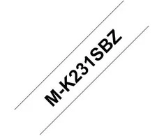 Brother P-touch MK231S; balta/juoda 4m (12 mm)