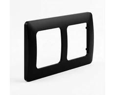 BUSCH JAEGER BJ 1722-915 Abdeckrahmen 2-fach juodas matt - Busch-balance® SI 2CKA001725A1569