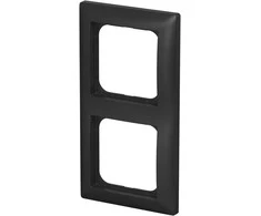 BUSCH JAEGER BJ 1722-915 Abdeckrahmen 2-fach juodas matt - Busch-balance® SI 2CKA001725A1569