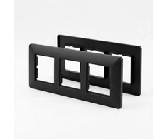 BUSCH JAEGER BJ 1723-915 Abdeckrahmen 3-fach juodas matt - Busch-balance® SI 2CKA001725A1570