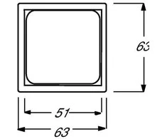 BUSCH JAEGER BJ 1746/10-84 Abdeck.f.Kommunikations- Geräte 50x50mm studioweiß