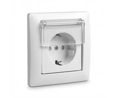BUSCH JAEGER BJ 20 EUJ-915 SCHUKO® Unterputz-Steckdose Vollplatte Busch-balance® SI