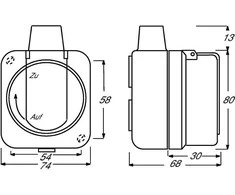 BUSCH JAEGER BJ 2300EWDI Steckdose m.Klappdeckel wasserdicht Busch-Duro 2000 WDI IP66