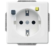 BUSCH JAEGER BJ 3120 EUCB-84 FI-SCHUKOMAT SCHUKO Einsatz studioweiß Sicherheitstechnik