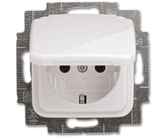 BUSCH JAEGER Reflex SI - Steckdosen-Einsatz Klappdeckel - UP *alpinweiss*
