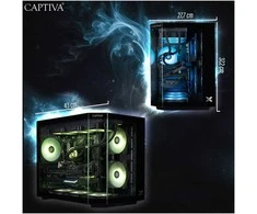 Stacionarus kompiuteris „Captiva“ aukščiausios klasės žaidimų kompiuteris R90-031 R7-5700X 32 GB / 1 TB SSD RTX 5070 „Windows 11“