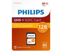 Atminties kortelė „Philips“ SDXC kortelė 128 GB, 10 klasės UHS-I U1