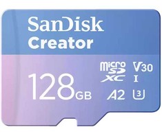 Atminties kortelė Karta SanDisk Creator Micro SDXC 128 GB Class 10 UHS-I/U3 A2 V30 (SDSQXAA-128G-GN6MS)