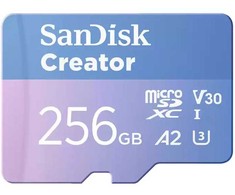 Atminties kortelė Karta SanDisk Creator Micro SDXC 256 GB Class 10 UHS-I/U3 A2 V30 (SDSQXAV-256G-GN6MS)
