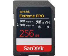 „SanDisk Extreme PRO 256GB SDXC“ atminties kortelė, 300 MB/s skaitymo ir rašymo greitis, 8K, V90, UHS-II