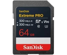 Atminties kortelė SanDisk ExtremePRO SDXC V90 64GB 300MB UHS-II SDSDXDM-064G-GN4IN