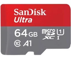 Atminties kortelės SanDisk Ultra Micro SDXC UHS-I Class 10, 2x64 GB, su adapteriu