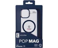 Dėklas Cellular Line Cellularline Pop Mag do iPhone 15 (tamsiai mėlyna)