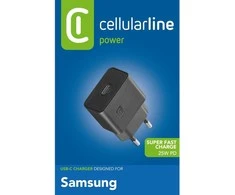 Cellular Line Cellularline - USB-C Super Fast Charger 25W (Designed for Samsung) (juodas)