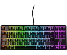 Cherry XTRFY K4V2 TKL Klaviatūra Baltas - CORDED MECHANICAL MX Raudonas LAYOUT-