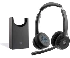 Cisco Ausinės 722 WIRELESS DUAL+STAND - CARBON Juodas USBA BUNDLE