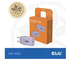 Club 3D Club3D Lifestyle Ladegerät USB-C 30Watt, 2Stk lila retail