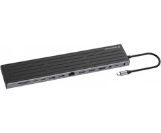 CONCEPTRONIC 14-1 Dock USB-C->2xHDMI/DP/2xUSB-C/+ 18cm sw