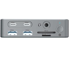 Šakotuvas Carruzzo Conceptronic DONN25G knyginių kompiuterių dokas / jungčių replikatorius Vielinis USB 3.2 Gen 2 (3.1 Gen 2) Type-C Sidabras
