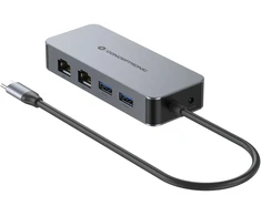 CONCEPTRONIC Adapteris USB-C->2xGbE+2xUSB-A3.2 5Gbs 0.30m gr