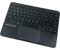 Klaviatūra Conceptronic Wireless BT5.4 10'' Układ Hiszpański Juodas (TOBIN01BES)