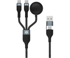 Conceptronic ETTA08B15 kabelis USB USB 2.0 1,5 m USB A 2 x USB C Juodos spalvos